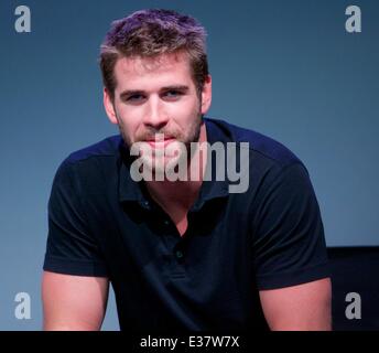 Liam Hemsworth attends Apple Store Soho Presents: Meet The Filmmakers - 'Paranoia' at Apple Store Soho  Featuring: Liam Hemsworth Where: New York City, NY, United States When: 05 Aug 2013 Stock Photo