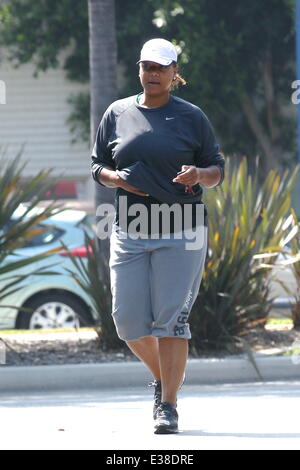 Queen Latifah heading to the gym  Featuring: Queen Latifah Where: Los Angles, CA, United States When: 15 Aug 2013 Stock Photo