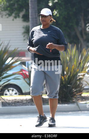 Queen Latifah heading to the gym  Featuring: Queen Latifah Where: Los Angles, CA, United States When: 15 Aug 2013 Stock Photo