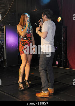 Matt Cardle and Melanie C performing at G-A-Y  Featuring: Melanie Chisholm,Matt Cardle Where: London, United Kingdom When: 17 Aug 2013 Stock Photo