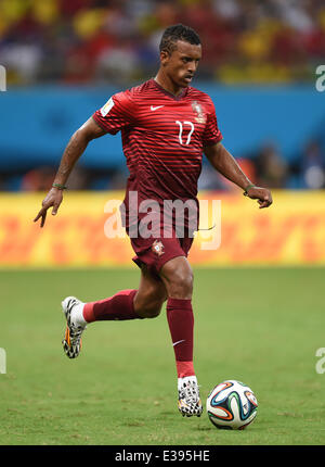 Manaus, Brazil. 22nd June, 2014. Nani of Portugal in action during the FIFA World Cup 2014 group G preliminary round match between the USA and Portugal at the Arena Amazonia Stadium in Manaus, Brazil, 22 June 2014. Photo: Marius Becker/dpa/Alamy Live News Stock Photo