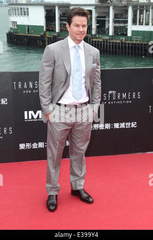 Hong Kong, China. 19th June, 2014. Actor Mark Wahlberg arrives at the red carpet of 'Transformers - Age of Extinction' worldwide premiere at Hong Kong Cultural Centre in Hong Kong, China on Thursday June 19, 2014. Credit:  TopPhoto/Alamy Live News Stock Photo