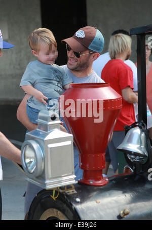 Actress Alyssa Milano takes Her Husband David Bugliari and Son Milo