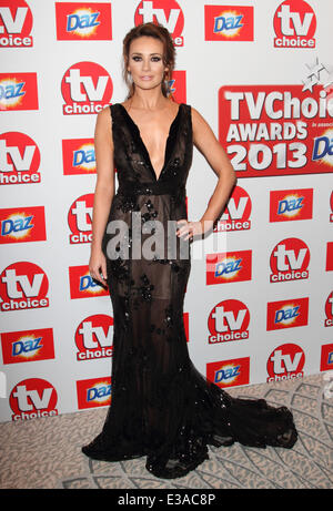 The TVChoice Awards 2013 held at the Dorchester - Arrivals  Featuring: Claire Cooper Where: London, United Kingdom When: 09 Sep 2013 Stock Photo