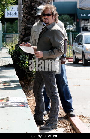 Filming on location for TV drama series Sons Of Anarchy for the first show of season 6  Featuring: Guest Where: Los Angeles, CA, United States When: 10 Sep 2013 Stock Photo