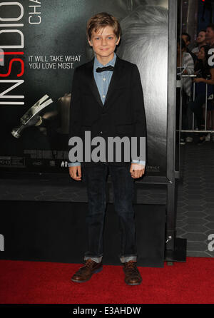 FILM DISTRICT Presents the World Premiere of INSIDIOUS CHAPTER 2 Held at Universal City Plaza  Featuring: Ty Simpkins Where: Hollywood, California, United States When: 11 Sep 2013 Stock Photo