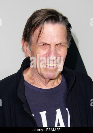 Paramount Pictures Celebrates The Blu-ray And DVD Debut Of 'Star Trek: Into Darkness' Held at California Science Center  Featuring: Leonard Nimoy Where: Los Angeles, California, United States When: 11 Sep 2013 Stock Photo