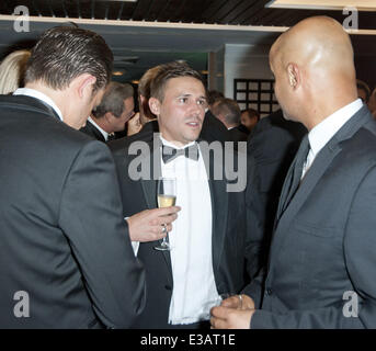 Charity evening in aid of 'Cure for Dylan' held at Stamford Bridge  Featuring: Tom White,Guest Where: London, United Kingdom When: 12 Sep 2013 Stock Photo