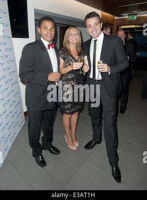 Charity evening in aid of 'Cure for Dylan' held at Stamford Bridge  Featuring: John Salako,Julian Warren Where: London, United Kingdom When: 12 Sep 2013 Stock Photo