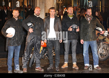 The Belstaff House & Celebrity Photocall and Motobike Parade  Featuring: David Beckham Where: London, United Kingdom When: 15 Sep 2013 Stock Photo