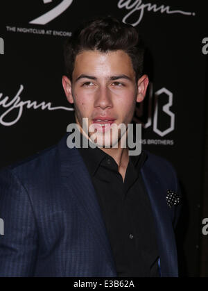 Nick Jonas celebrates his 21st Birthday at XS Nightclub inside Wynn Las Vegas  Featuring: Nick Jonas Where: Las Vegas, NV, Unite Stock Photo