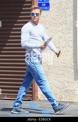 Derek Hough seen at a dance studio for Dancing with the Stars.  Featuring: Derek Hough Where: Los Angeles, CA, United States When: 19 Sep 2013 Stock Photo