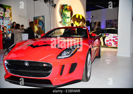 Artist Leonardo Hidalgo Kicks off Downtown Miami Art Days with the unveiling a one-of-a-kind Batman and Joker action-packed luxury art car  Featuring: Atmosphere Where: Miami, FL, United States When: 21 Sep 2013 Stock Photo