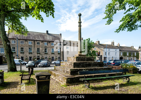 Masham market place in summer Stock Photo