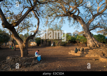 Awra Amba ideological village. Northern Ethiopia. Stock Photo