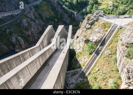 Riaño, León, Spain. In the 1980s the town was covered by water during the construction of a dam and reservoir, Stock Photo