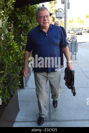 William Shatner Gives Thumbs Up on Doing Batman Role  Featuring: William Shatner Where: Beverly Hills CA, CA, United States When: 27 Sep 2013 Stock Photo