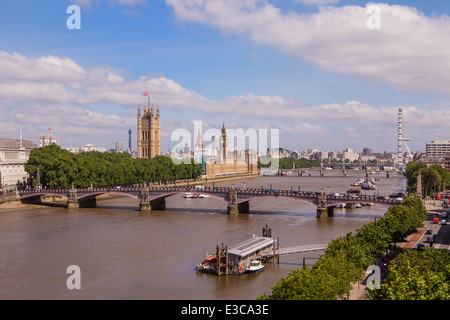 House of Parliament. Westminster, View across the River Thames to the House of Commons at Westminster, London Stock Photo