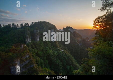 (140623) -- BEIJING, June 23, 2014 (Xinhua) -- File photo taken on June 11, 2013 shows the scenery of karst landform in Shibing County, southwest China's Guizhou Province. The World Heritage Committee on Monday inscribed an extension of South China Karst, a natural World Heritage Site since 2007, into the UNESCO's World Heritage List. (Xinhua/Peng Yanhai) (mp) Stock Photo