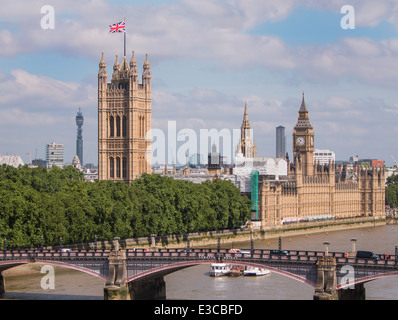 House of Parliament. Westminster, View across the River Thames to the House of Commons at Westminster, London Stock Photo