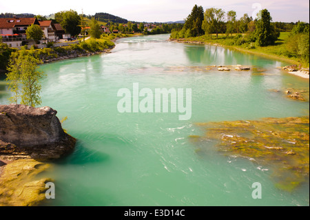 river Lech in Bavaria, Germany Stock Photo