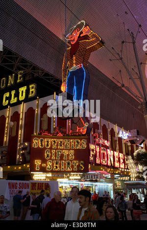 Overhead light show at the old strip Fremont Street Las Vegas Nevada USA. Stock Photo