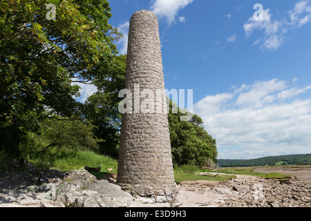 Smelting Chimney at Jenny Brown's Point Morecambe Bay Silverdale Lancashire England UK Stock Photo