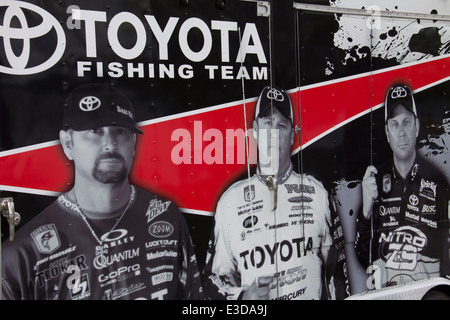 Truck detail, Bassmaster Elite Series fishing tournament, in the St. Johns River community of Palatka, Florida Stock Photo