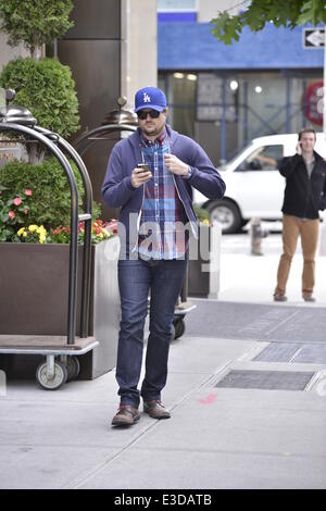 Brandon Mayhew who plays Badger on Breaking is seen walking in Soho ...