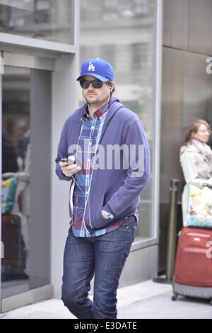 Brandon Mayhew who plays Badger on Breaking is seen walking in Soho ...