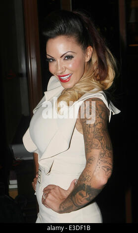 Jodie Marsh arriving at the Sanctum Hotel for the TLC Launch Featuring