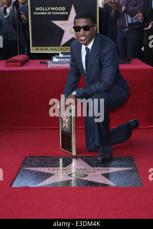 Kenny 'Babyface' Edmonds Honored On The Hollywood Walk Of Fame  Featuring: Kenny 'Babyface' Edmonds Where: Hollywood, California Stock Photo