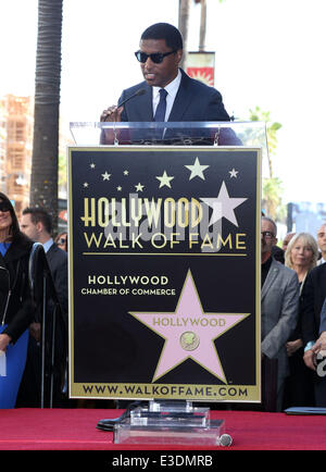 Kenny 'Babyface' Edmonds Honored On The Hollywood Walk Of Fame  Featuring: Kenny 'Babyface' Edmonds Where: Hollywood, California Stock Photo