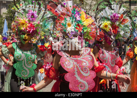 Philippine Independence Day Parade & festival along Madison Ave., Manhattan, NYC. Stock Photo