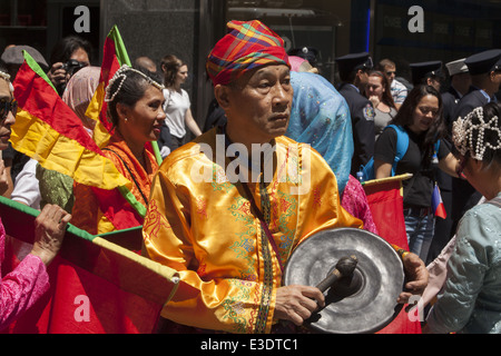 Philippine Independence Day Parade & festival along Madison Ave., Manhattan, NYC. Stock Photo