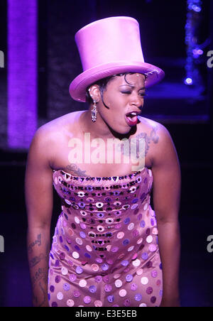 Sneak peek of the Broadway musical After Midnight at the Brooks Atkinson Theatre.  Featuring: Fantasia Barrino Where: New York, NY, United States When: 16 Oct 2013 Stock Photo