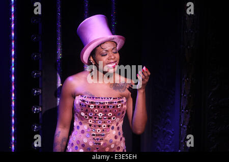 Sneak peek of the Broadway musical After Midnight at the Brooks Atkinson Theatre.  Featuring: Fantasia Barrino Where: New York, NY, United States When: 16 Oct 2013 Stock Photo