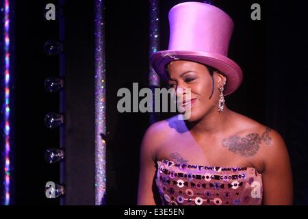 Sneak peek of the Broadway musical After Midnight at the Brooks Atkinson Theatre.  Featuring: Fantasia Barrino Where: New York, NY, United States When: 16 Oct 2013 Stock Photo