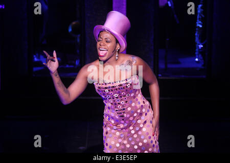 Sneak peek of the Broadway musical After Midnight at the Brooks Atkinson Theatre.  Featuring: Fantasia Barrino Where: New York, NY, United States When: 16 Oct 2013 Stock Photo