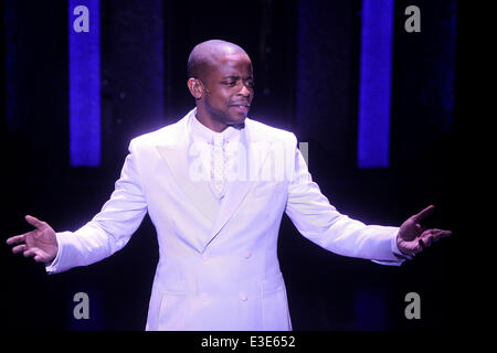 Sneak peek of the Broadway musical After Midnight at the Brooks Atkinson Theatre.  Featuring: Dule Hill Where: New York, NY, United States When: 16 Oct 2013 Stock Photo