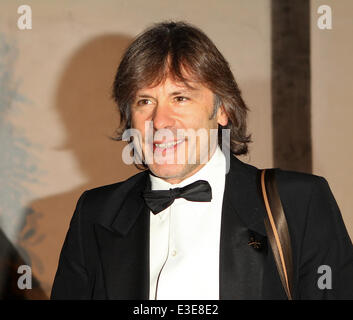 Guests arrive for the Shakespeares Globe Gala Dinner in London  Featuring: Bruce Dickinson Where: London, United Kingdom When: 17 Oct 2013 Stock Photo