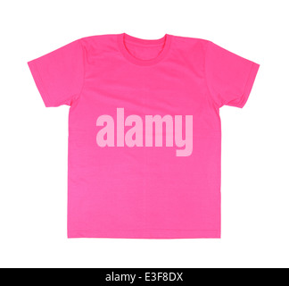 Pink T-shirt template, isolated on background. Men's realistic T-shirt  mockup 3d render Stock Photo - Alamy