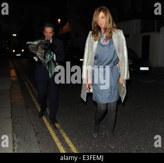 Charles Saatchi and Trinny Woodall return home after dining with ...