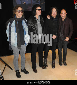 John Varvatos: Rock In Fashion book launch. The new Coffee table style book documents the elements of rock style that have embodied the music community for decades.  Featuring: Mick Rock,Gene Simmons,Paul Stanley,John Varvatos Where: Beverly Hills, Califo Stock Photo