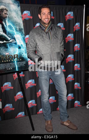 PH Presents Zachary Levi Promotes His Starring Role As Fandral in Marvel's Thor, The Dark World with A handprint Ceremony  Featuring: Zachary Levi Where: NYC, New York, United States When: 08 Nov 2013 Stock Photo