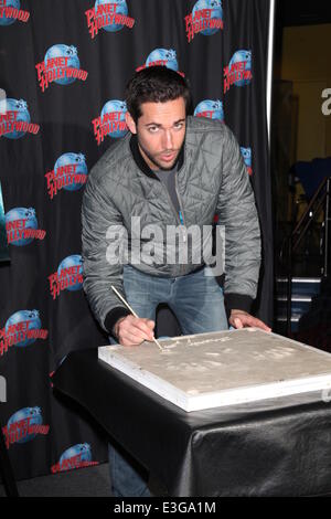 PH Presents Zachary Levi Promotes His Starring Role As Fandral in Marvel's Thor, The Dark World with A handprint Ceremony  Featuring: Zachary Levi Where: NYC, New York, United States When: 08 Nov 2013 Stock Photo