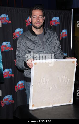 PH Presents Zachary Levi Promotes His Starring Role As Fandral in Marvel's Thor, The Dark World with A handprint Ceremony  Featuring: Zachary Levi Where: NYC, New York, United States When: 08 Nov 2013 Stock Photo