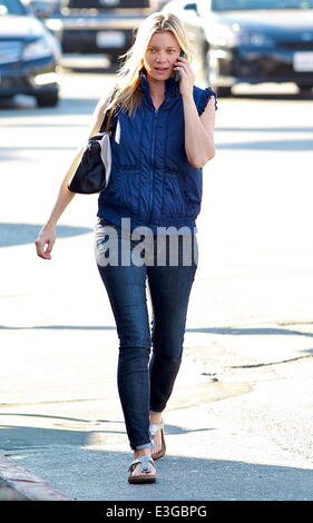 Amy Smart leaves a nail salon after treating herself to a pedicure  Featuring: Amy Smart Where: Los Angeles, California, United States When: 08 Nov 2013 Stock Photo