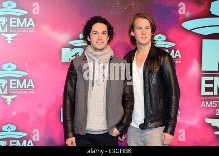 20th MTV Europe Music Awards held at Ziggo Dome - Arrivals  Featuring: Ylvis Where: Amsterdam, Netherlands When: 10 Nov 2013 Stock Photo