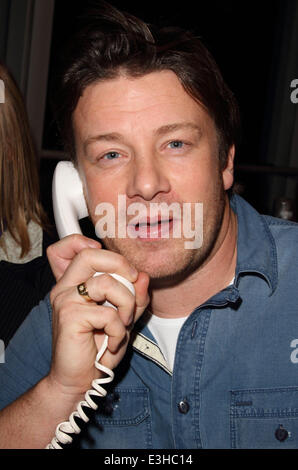 Celebrities man the phones at the BT Tower in London as the Disasters Emergency Committee - DEC - launch a telethon to raise money for those affected by the Philippine typhoon  Featuring: Jamie Oliver Where: London, United Kingdom When: 18 Nov 2013 Stock Photo